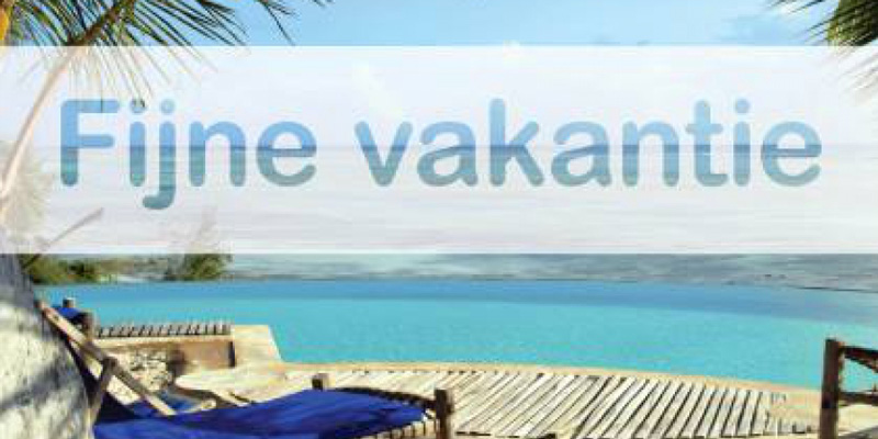Prettige vakantiedagen!