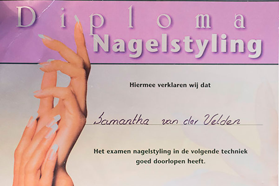 Certificaten medisch Pedicure Samantha Lans- van der Velden